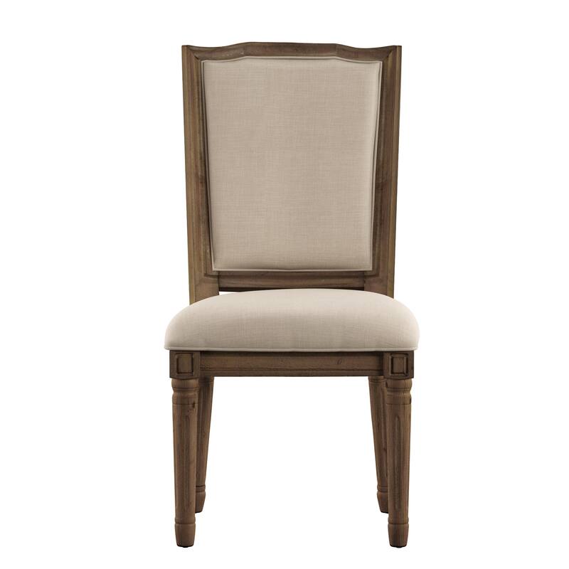 Deana Ornate Linen Dining Chairs (Set of 2) by iNSPIRE Q Artisan