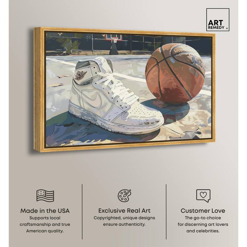Washed Out Court Canvas by Art Remedy