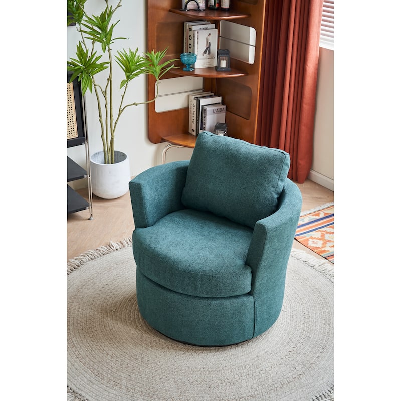 29.5" Polyester Swivel Arm Chair