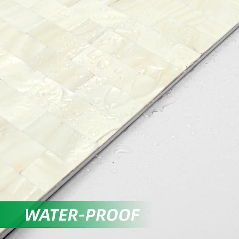 Art3d 10pcs 11.8”x11.8” Thick Natural Mica Wall Tiles Wall Paneling - 11.8"x11.8"-Square sheets