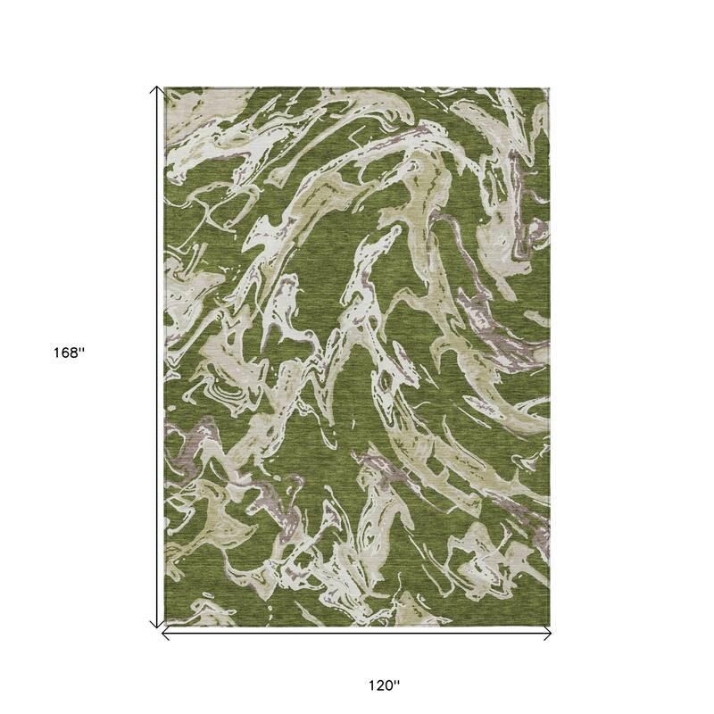 HomeRoots Abstract Transitional Rectangle Outdoor Rug