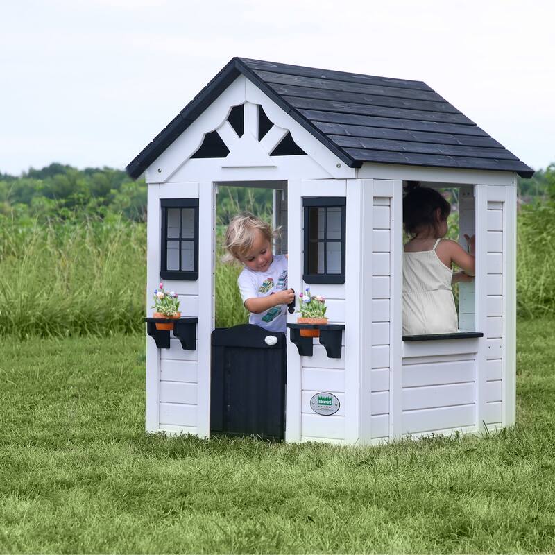 Backyard Discovery White Sweetwater Wood Playhouse - N/A