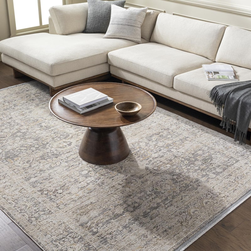 Livabliss Rivaldo Traditional Oriental Area Rug - Brown/Cream - 2' 7" x 10'