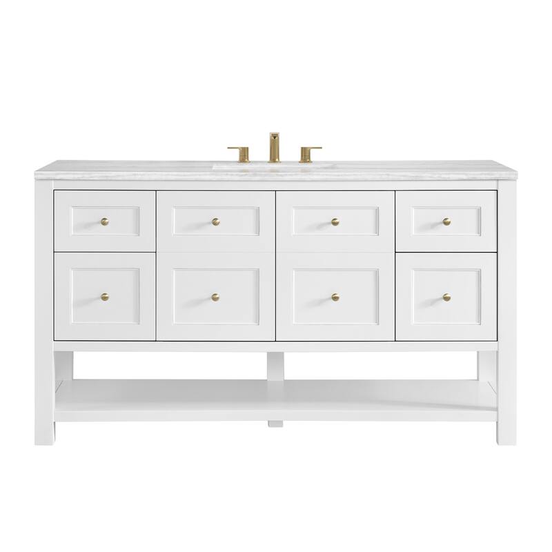 Breckenridge 60" Single Vanity, Bright White - 60S