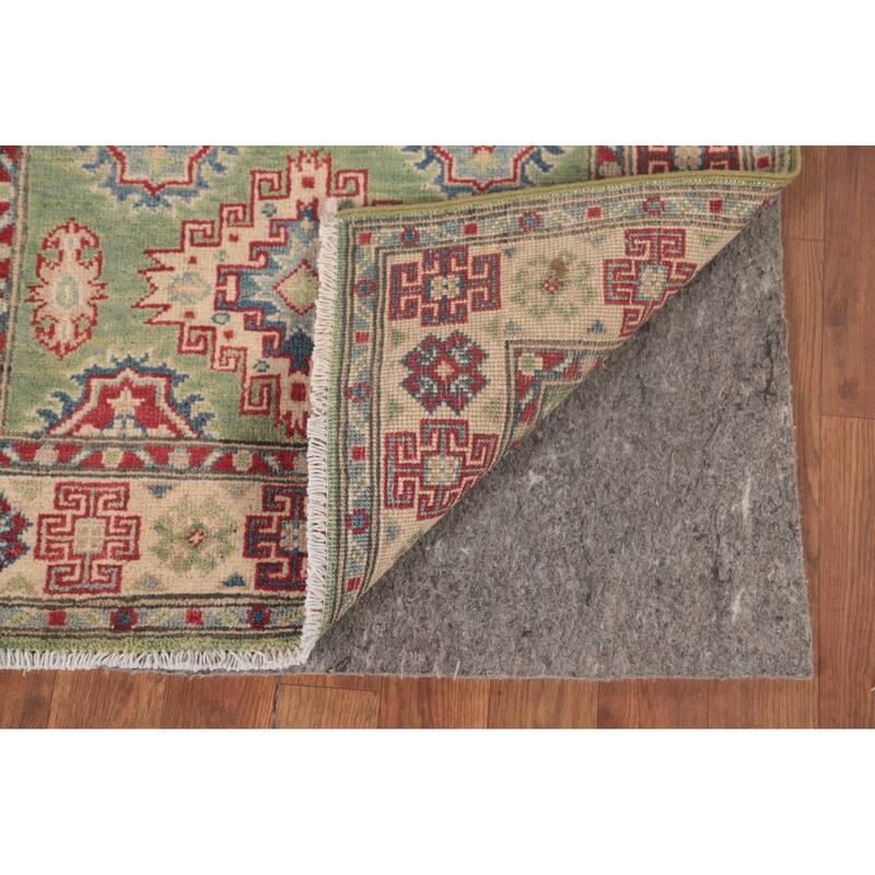 Green Kazak Oriental Foyer Rug Handmade Wool Carpet - 2'9" x 4'3"