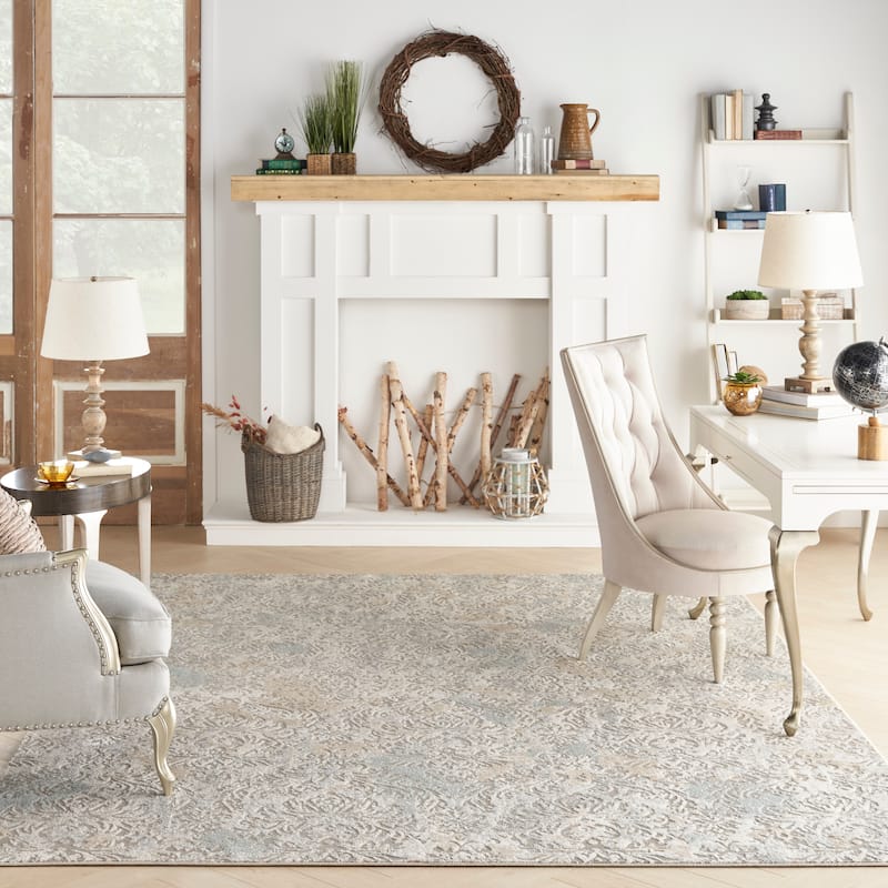 Nourison Soma Contemporary Damask French Country Area Rug