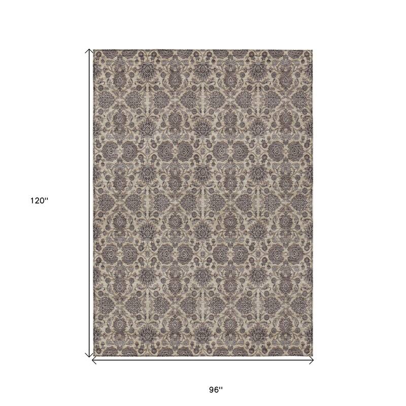 HomeRoots Floral Transitional Rectangle Outdoor Rug