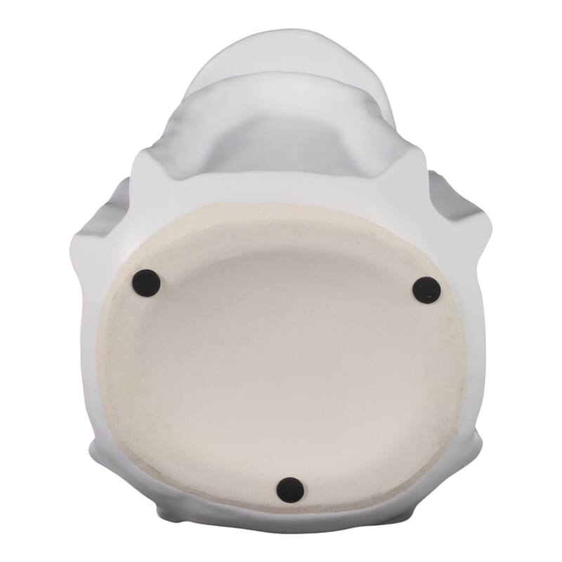 Decorative Vase - White Ceramic Sleek Design