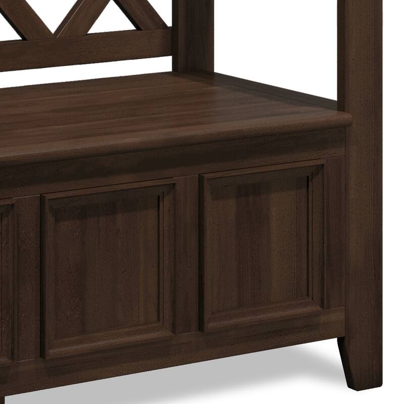 WYNDENHALL Halifax 48 inch Wide Solid Wood Transitional Entryway Bench - 48 Inches wide