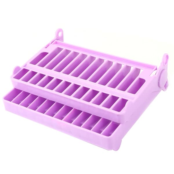 Shop Kitchen Plastic 12 Slots Folding Dish Drying Drainer Plate