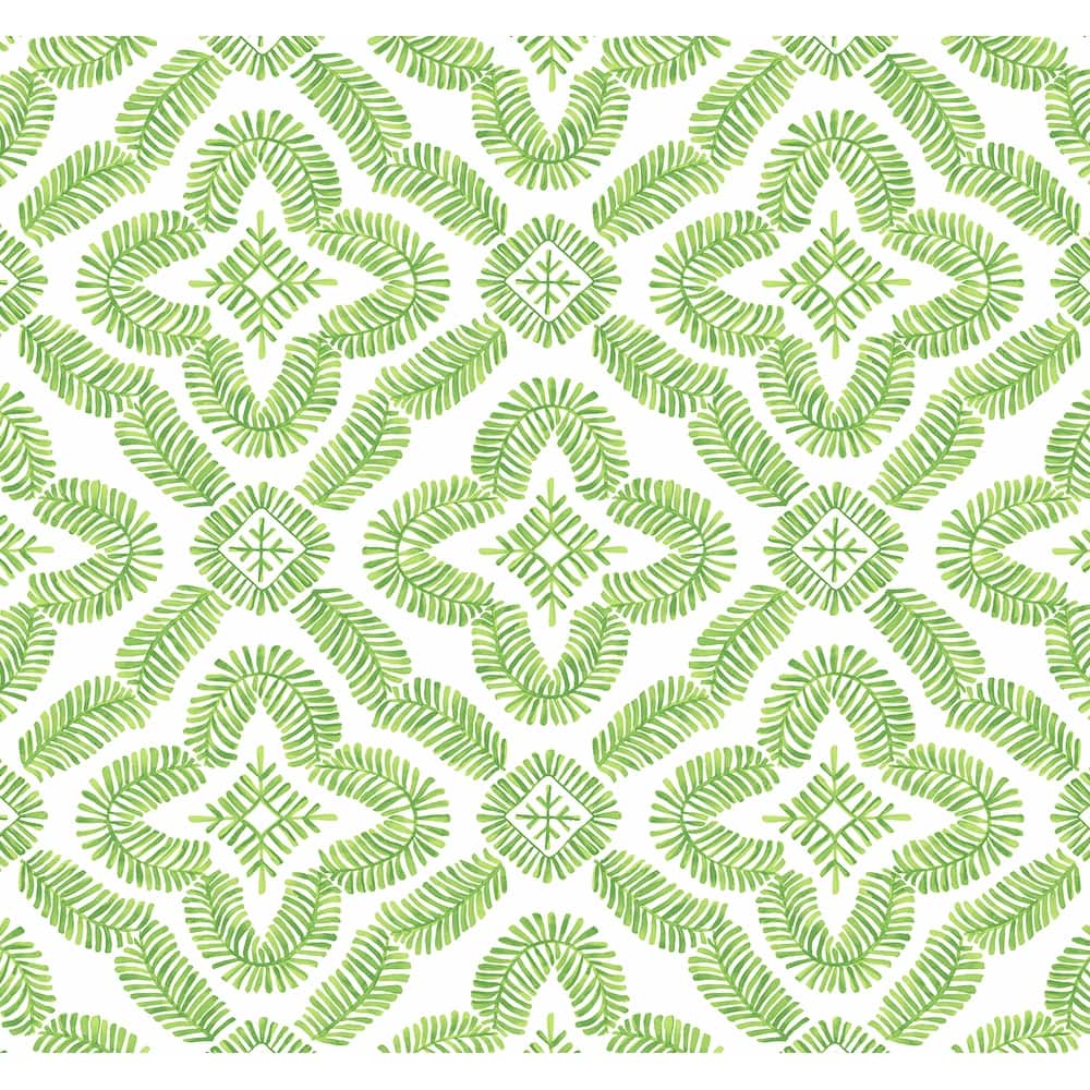 Seabrook Designs Talia Botanical Medallion Unpasted Wallpaper