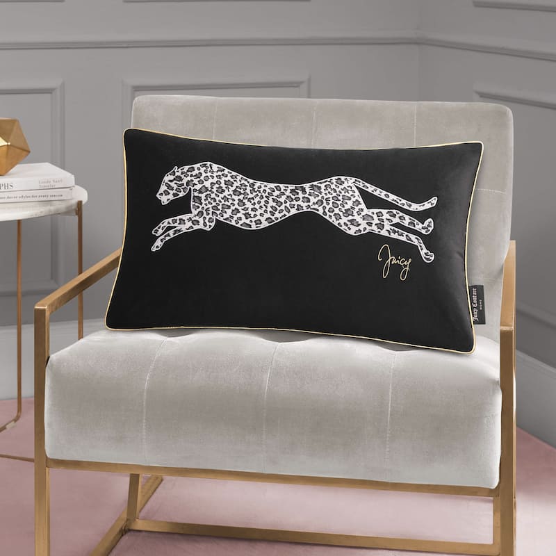 Juicy Couture Velvet Cheetah Pillow 14" x 24"