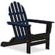 Nelson Recycled Plastic Folding Adirondack Chair - by Havenside Home - navy blue / black