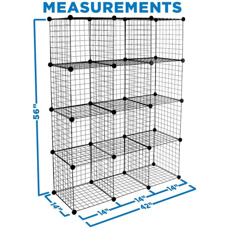 Work-It! 12-Cube Wire Storage Organizer