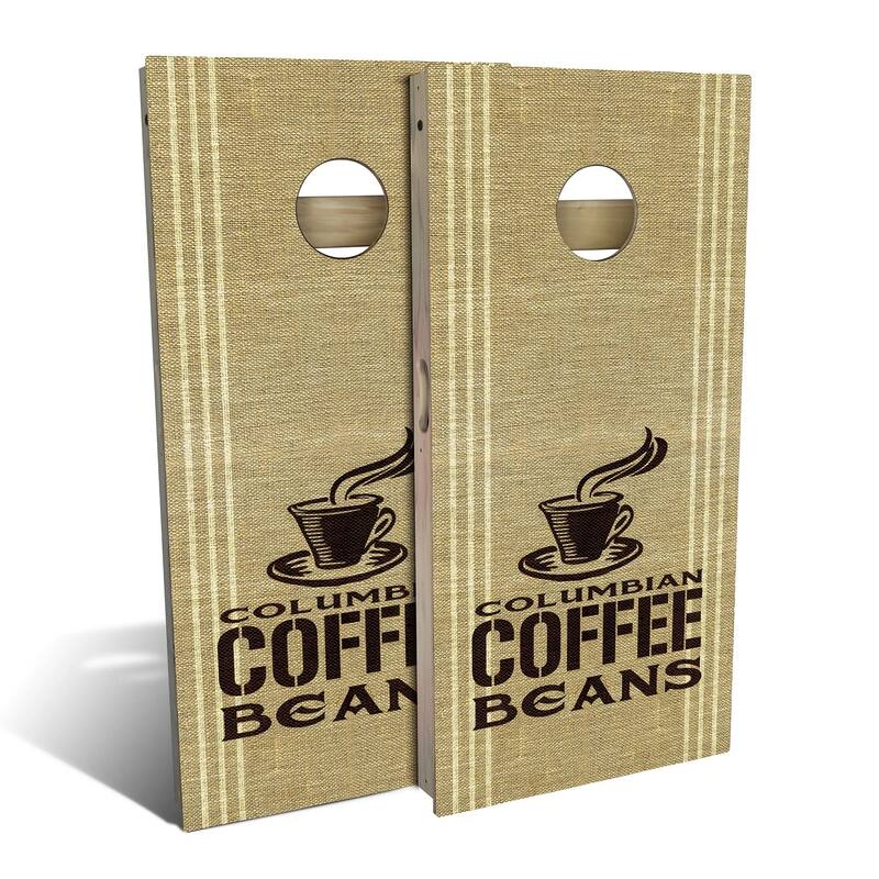 Country Living Coffee Bean Sack Outdoor Cornhole Board Set - Backyard 2x4 - NO Accessories