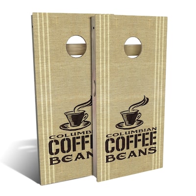 Country Living Coffee Bean Sack Outdoor Cornhole Board Set