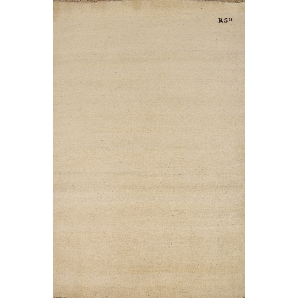 Gabbeh Modern Rug Handmade Contemporary Wool Carpet - 4'0"x 5'11"