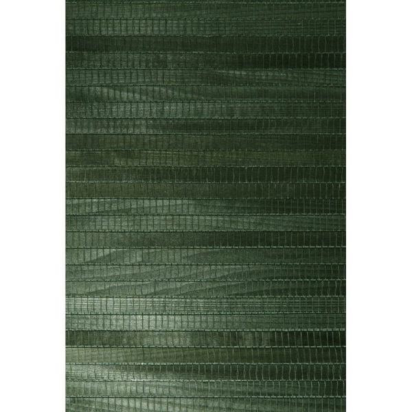 Brewster 63-54731 Michiko Green Grasscloth Wallpaper - N/A