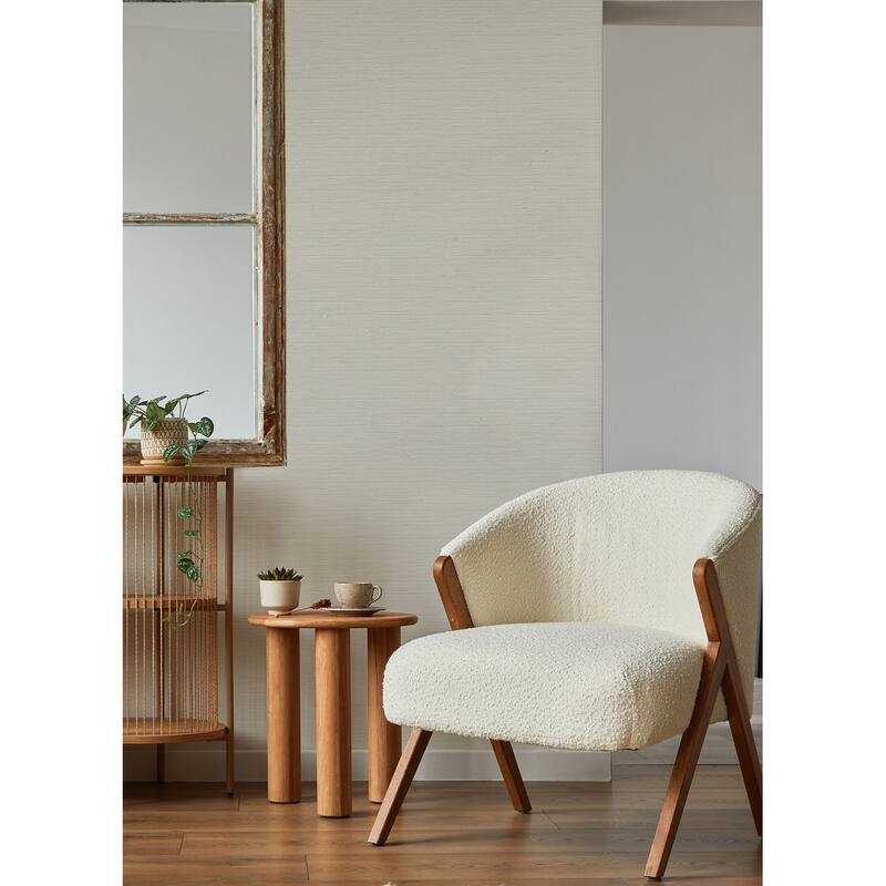 A-Street Prints Rushmore Ivory Faux Grasscloth Wallpaper