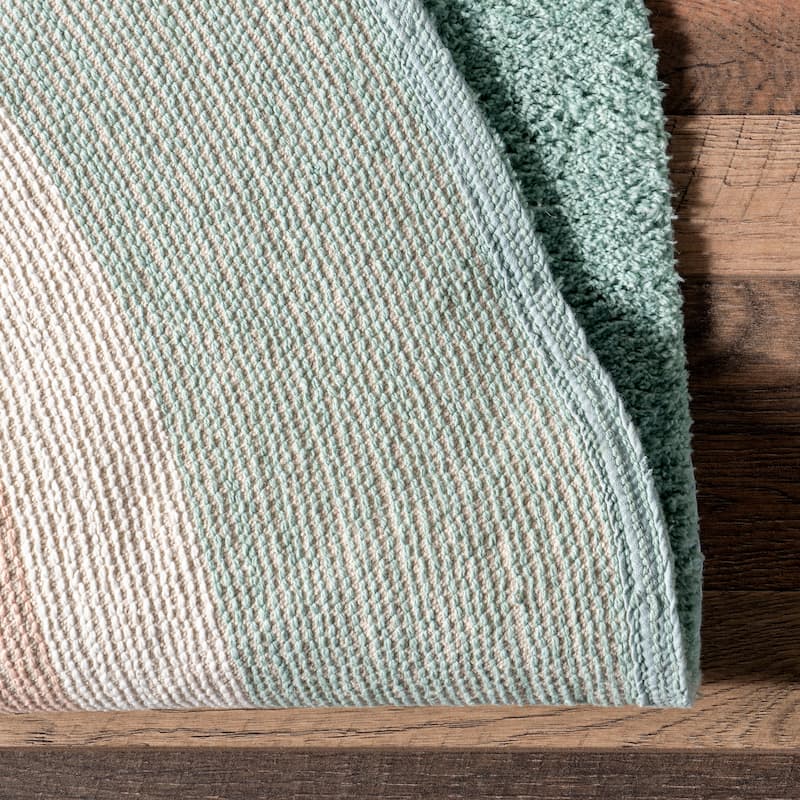 Nuloom Nydia SpinClean Circular Kids Machine Washable Area Rug