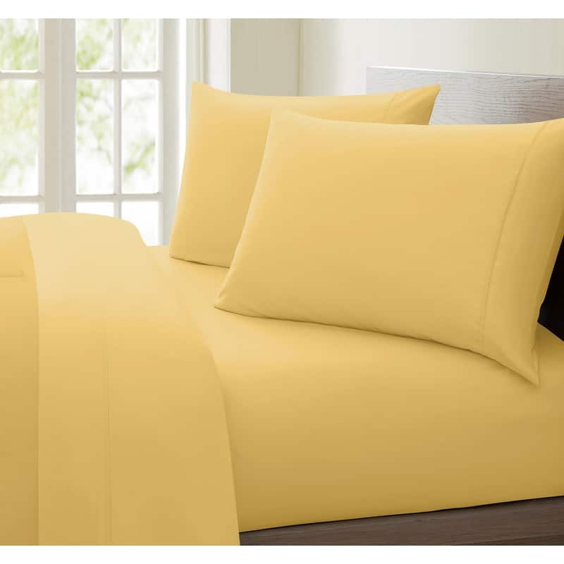 1000 Thread Count Cotton-rich Deep Pocket Sheet Set - Gold - Queen