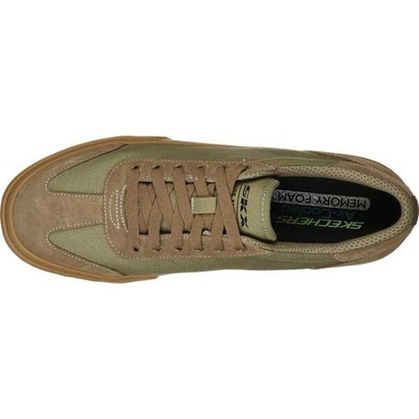 skechers lace up sneakers olive