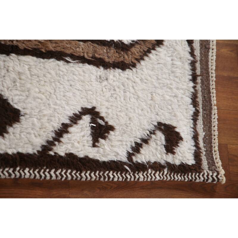 Tribal Anatolian Runner Rug Hand-knotted Wool Carpet - 3'2"x 11'6"
