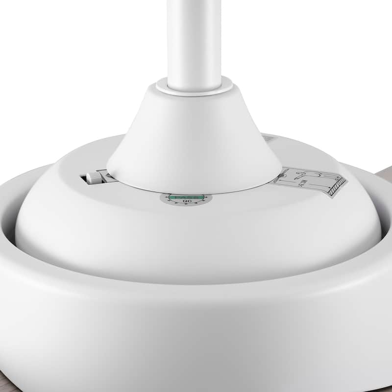 44 In Intergrated LED Ceiling Fan with Black ABS Blade