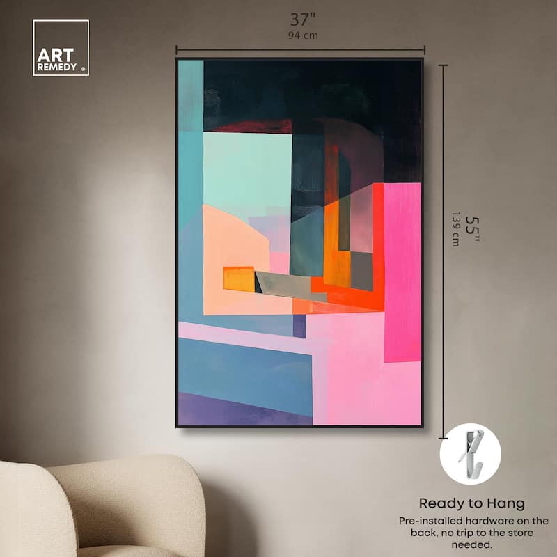 Color Blocks I Canvas by Art Remedy