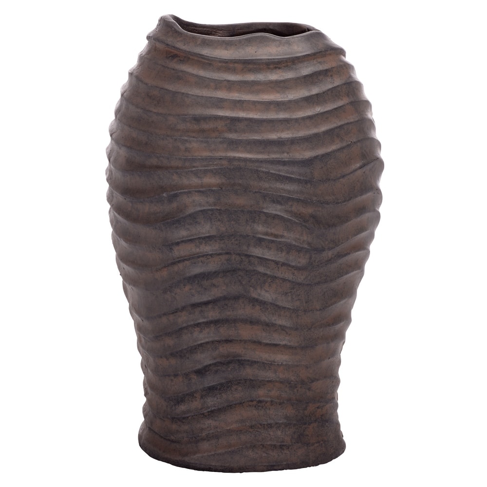 SAFAVIEH Outdoor Patio Furniture Damian Planter Pot - 10"W x 9"D x 17"H