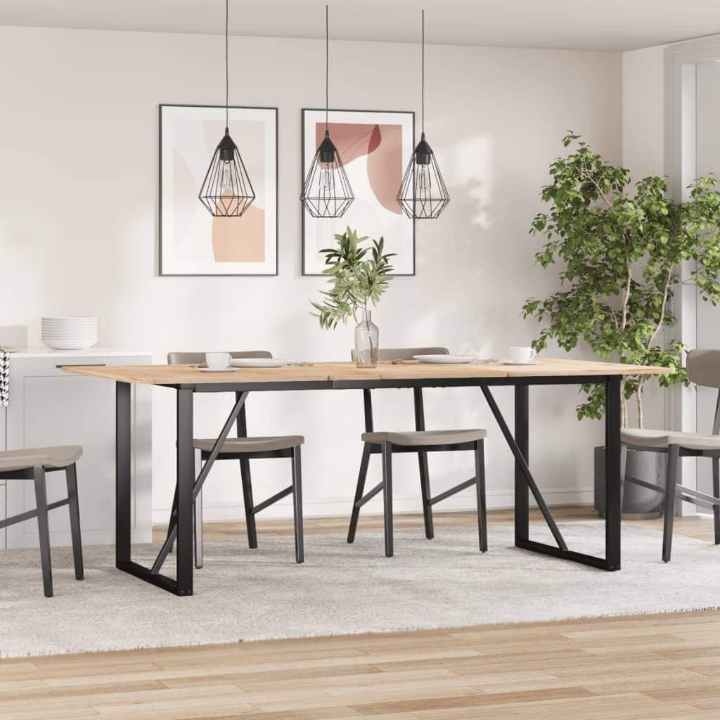 vidaXL Dining Table Legs O-Frame 63"x31.5"x28.7" Steel - 63 x 31.5 x 28.7