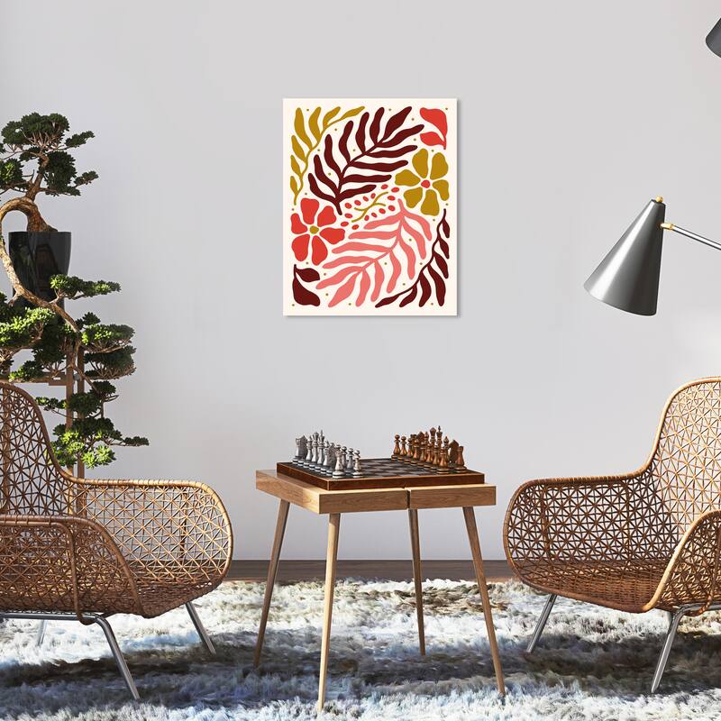 Wynwood Studio Canvas Floral and Botanical Plain Vine Gold Modern & Contemporary Wall Art Canvas Print - 16 x 20