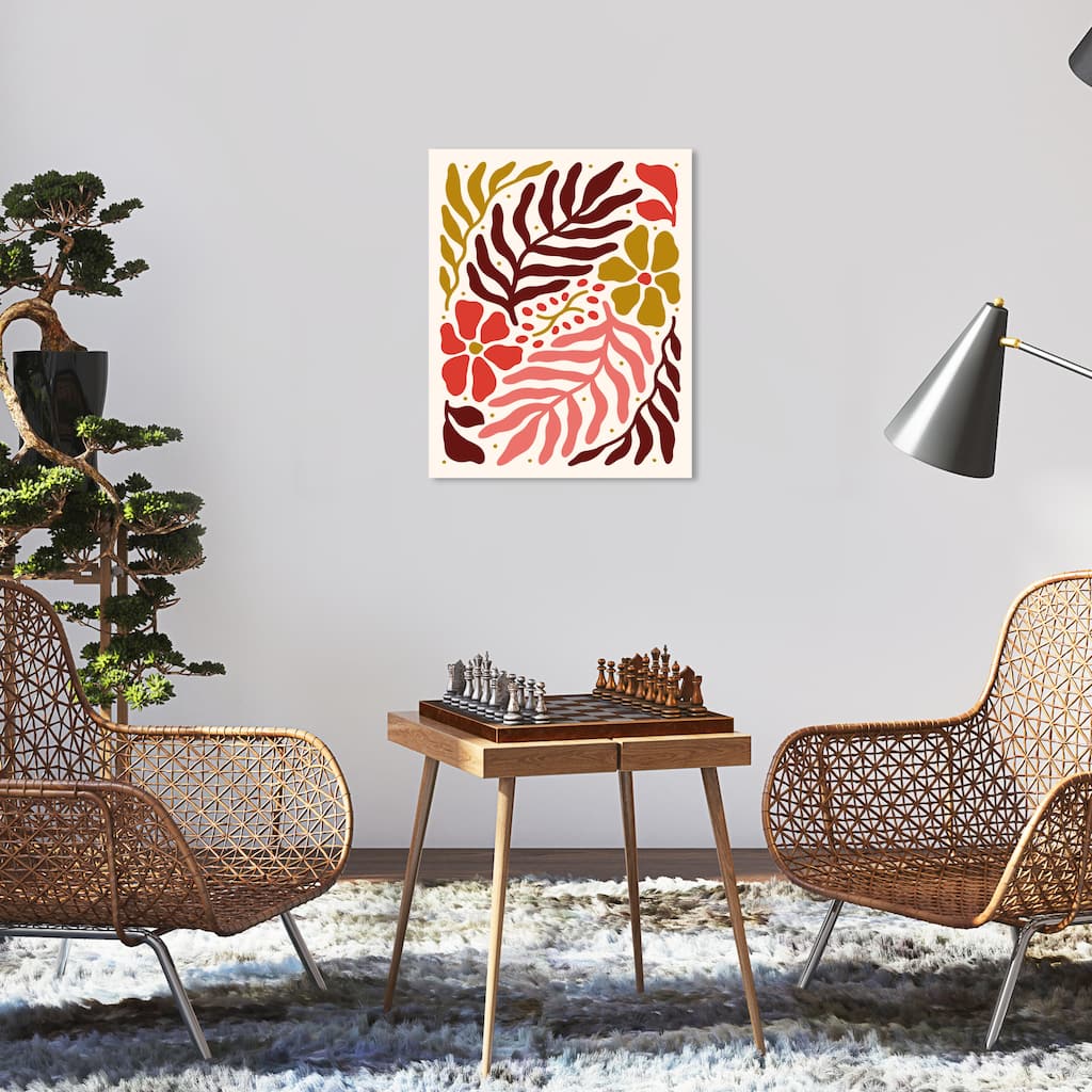 Wynwood Studio Canvas Floral and Botanical Plain Vine Gold Modern & Contemporary Wall Art Canvas Print