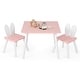 preview thumbnail 10 of 8, Gymax 3 Pieces Kids Table & Chairs Set Children Wooden Furniture Set