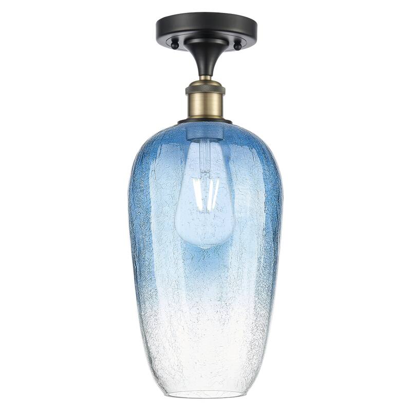 Innovations Lighting Endless Possibilities Ballston - Brookhaven Flute - 1 Light 7" Semi-Flush Mount