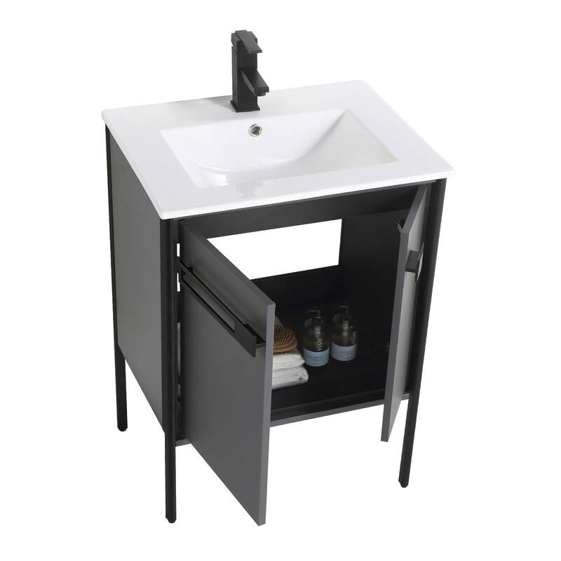 Fine Fixtures Oakville Bathroom Vanity with White Ceramic Sink