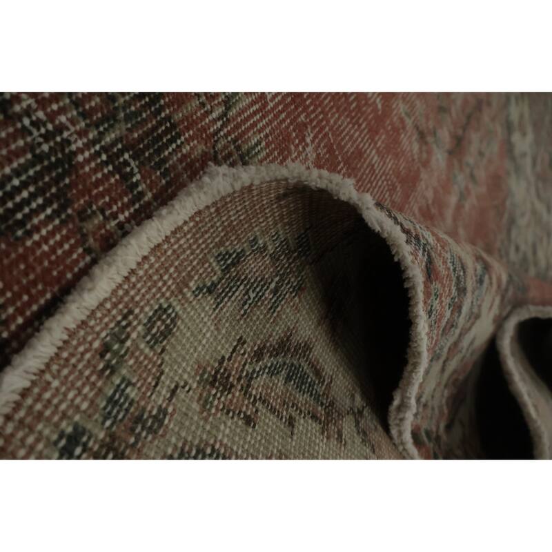 Hand Knotted Oriental 100% Wool Carpet Transitional Floral Red Anatolian Area Rug - 9' 5'' X 6' 0''