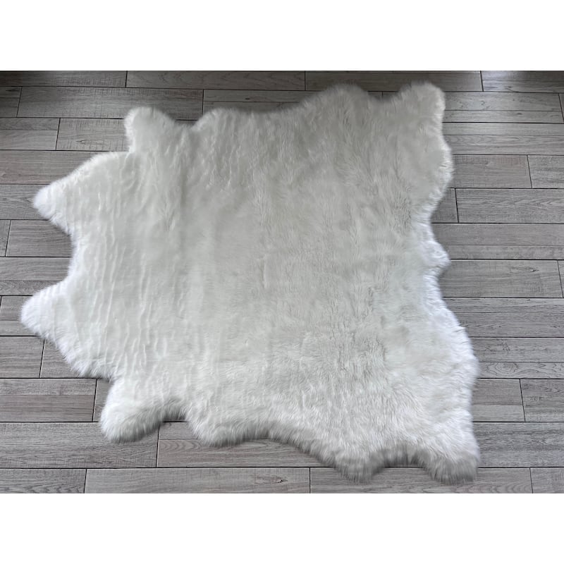 Ovella Home Premium Faux Buffalo Skin Shag Rug