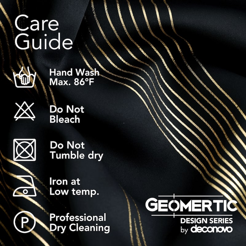 Deconovo Gold Wave 52 Width Curtain (2 Panel)