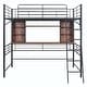 preview thumbnail 5 of 43, Metal Wooden Loft Bed with Desk