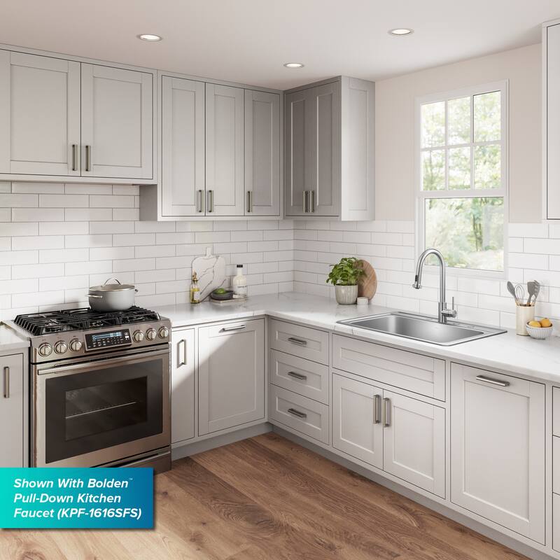 KRAUS Premier Drop In Top Mount 18 gauge Stainless Steel Kitchen Sink