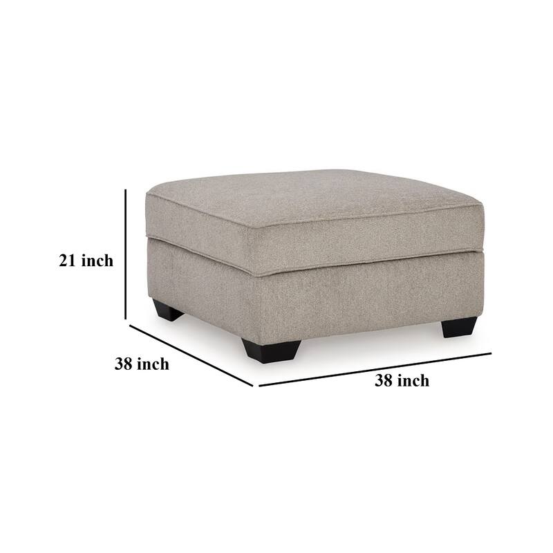 Reah Storage Ottoman, Foam Cushioned Umber Brown Polyester, 38 Inch