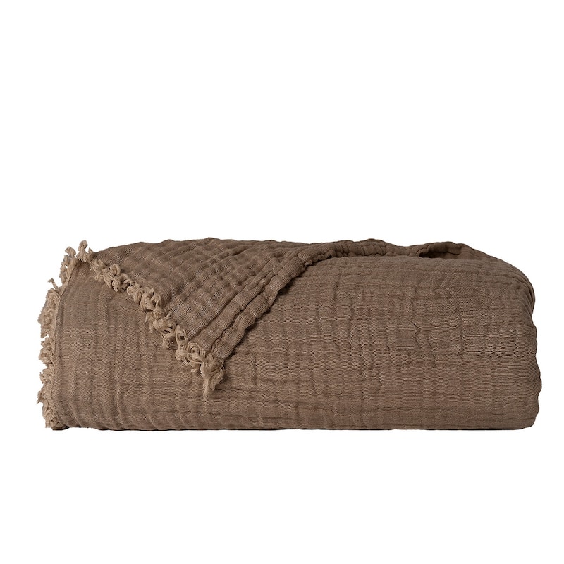 Truly Soft Two-Toned Organic Throw Blanket