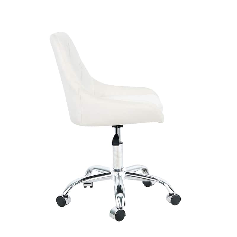 Modern Adjustable Height Velvet Dining Chair with Wheels Set of 1.