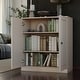 preview thumbnail 48 of 50, Palace Imports 100% Solid Wood 3-Shelf Bookcase, Adjustable Shelves, 32" Wide, 35.75" Tall Solid Doors - Beige