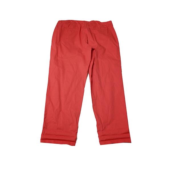 Shop Maison Jules Cayenne Orange Lou Lou Cropped Straight Leg Crop
