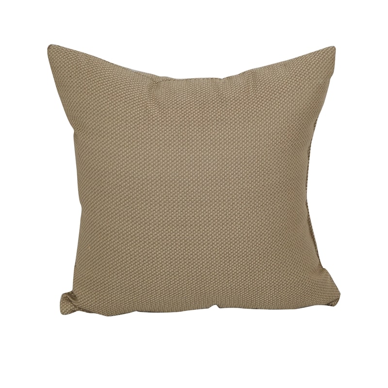 17-inch Square Premium Woven Outdoor Throw Pillows (Set of 1, 2, or 4) - Set of 1 - Pinehurst Café