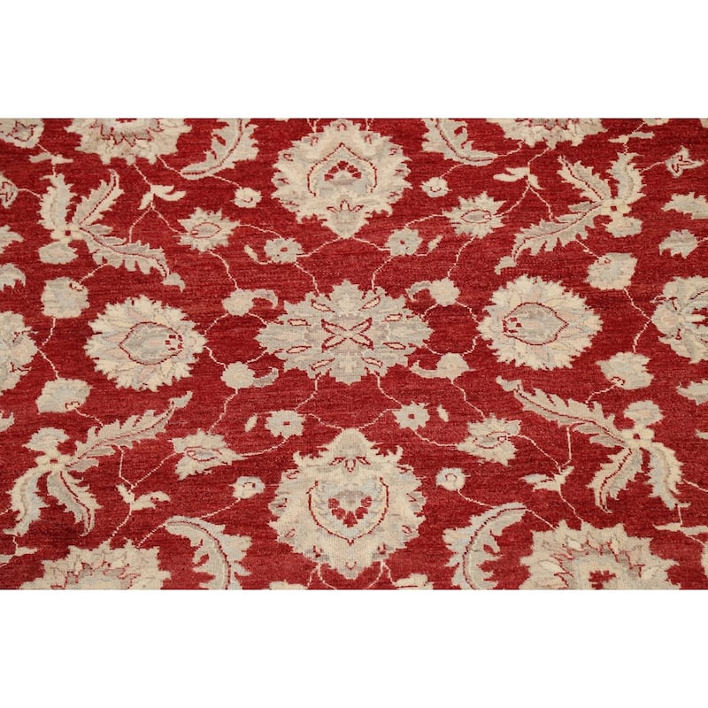 Traditional Floral Peshawar Oriental Wool Area Rug Hand-knotted Carpet - 8'0" x 9'10"