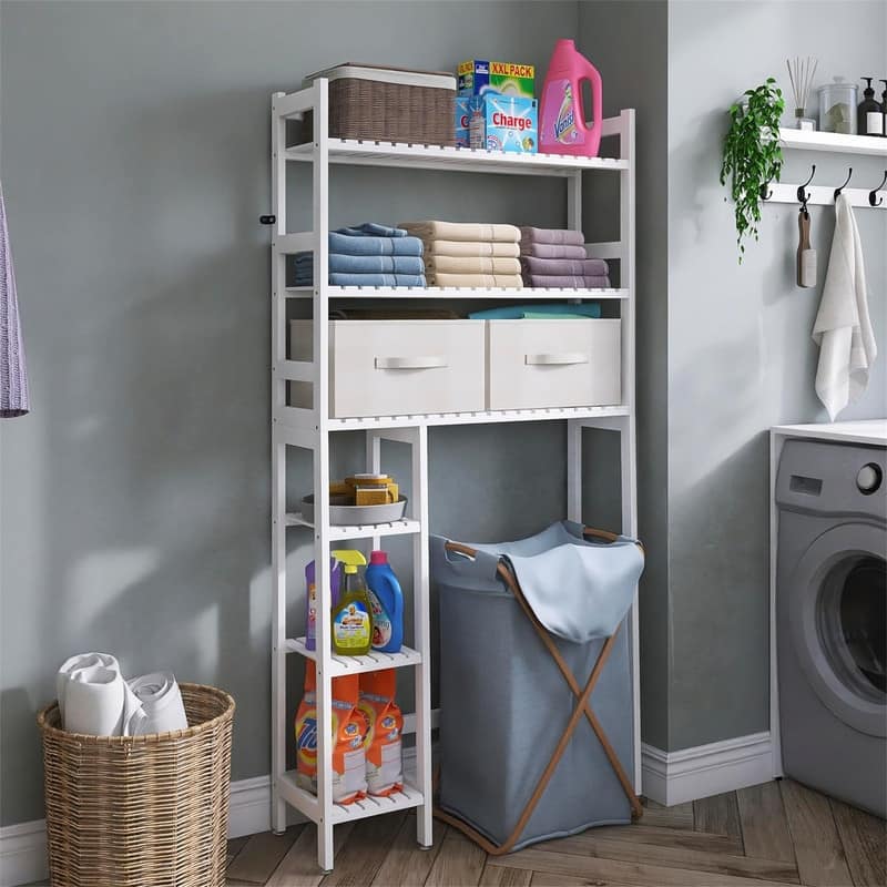Over The Toilet Storage - 9.85"D x 32.68"W x 65.36"H