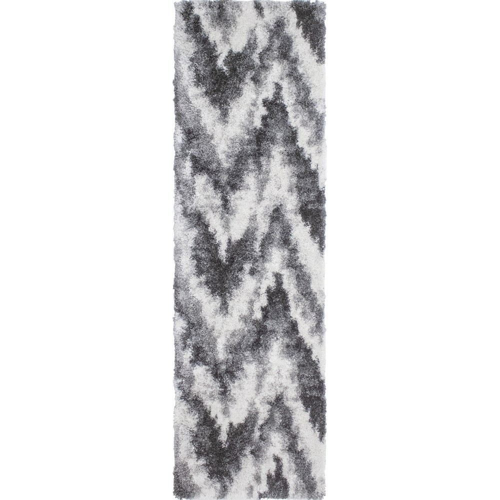 Noori Rug Lux Emma Casual Ikat Pattern 2-inch Thick Shag Rug